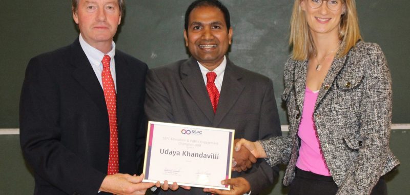Dr Udaya Khandivilli awarded SSPC Education & Engagement Champion