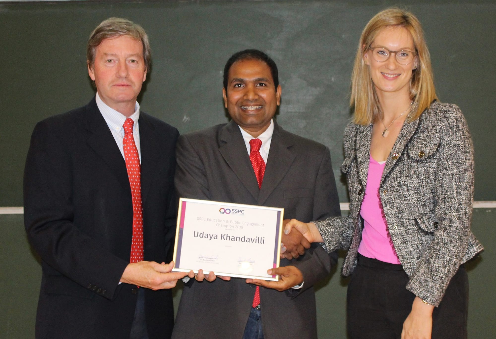 Dr Udaya Khandivilli awarded SSPC Education & Engagement Champion